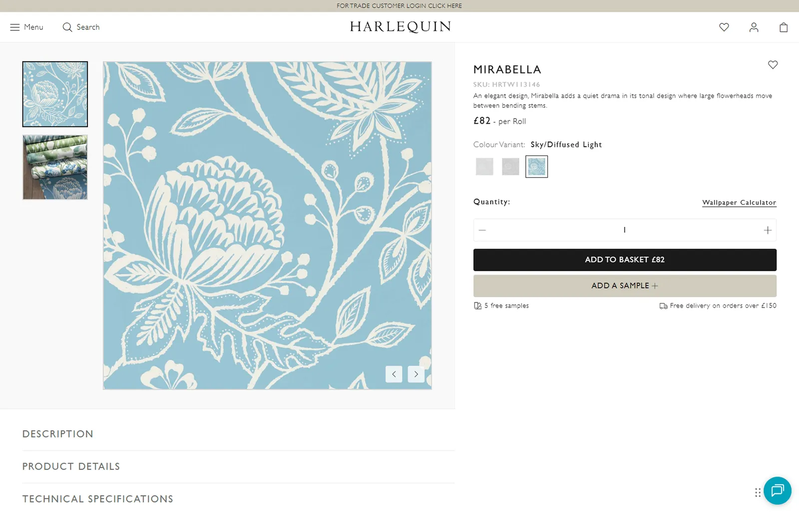 Same PDP themed as Harlequin. Harlequin theme, same components