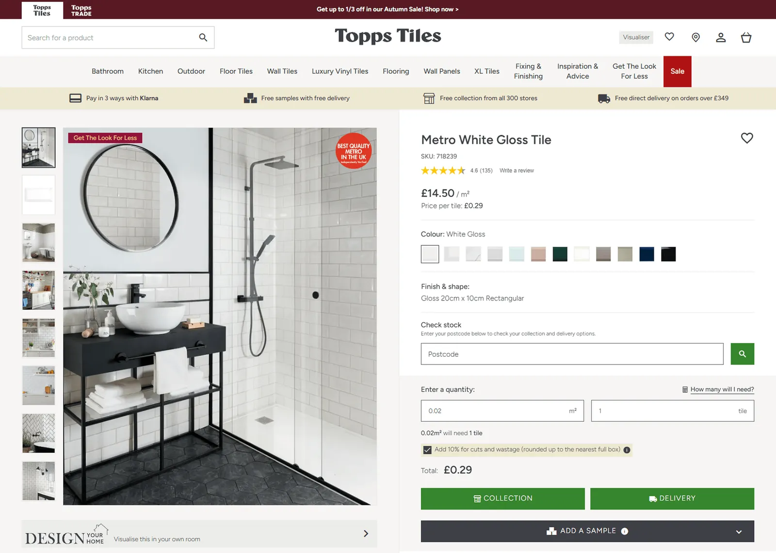 Retail product page